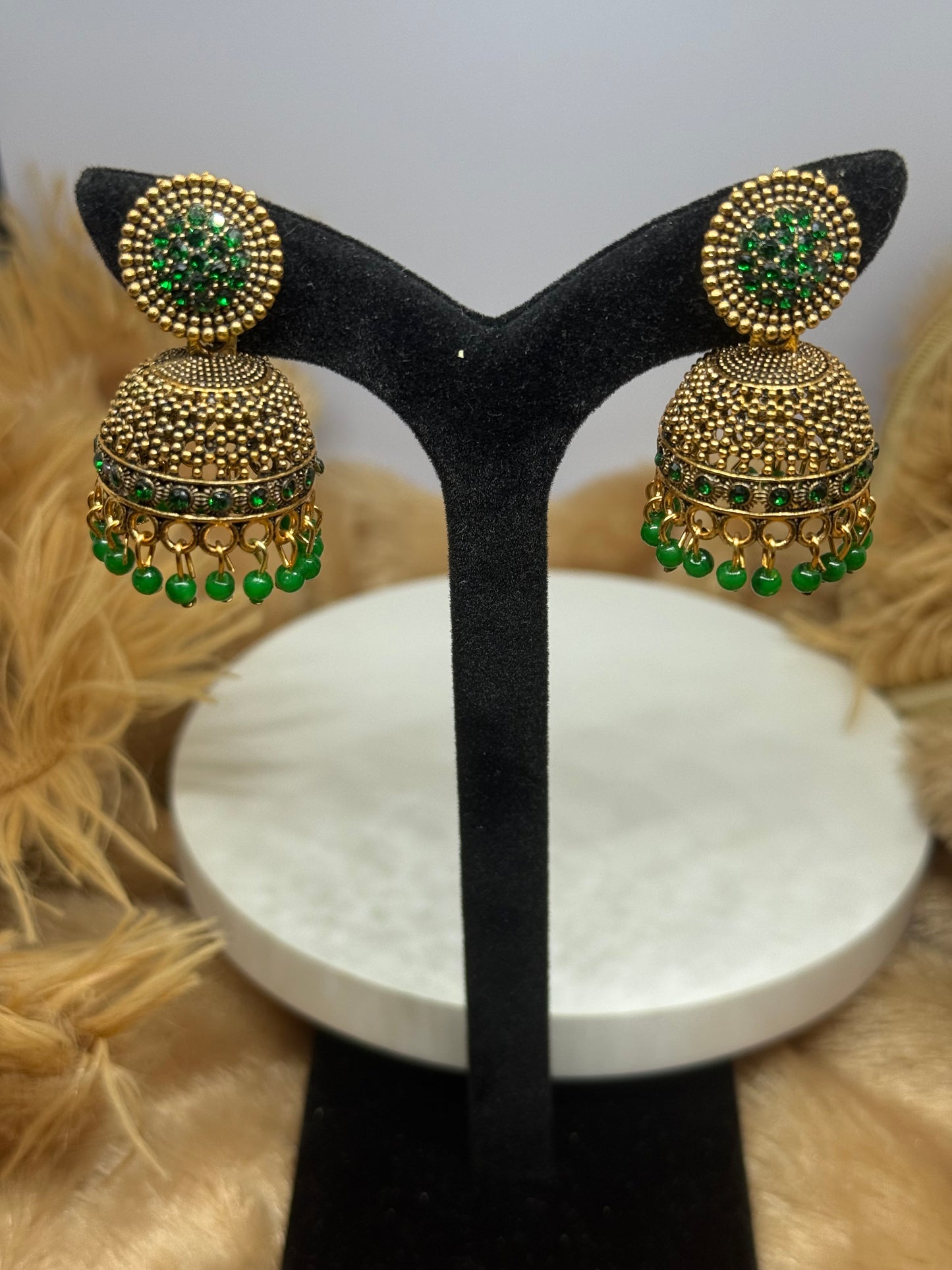 Regal Sparkle Dome Jhumkas