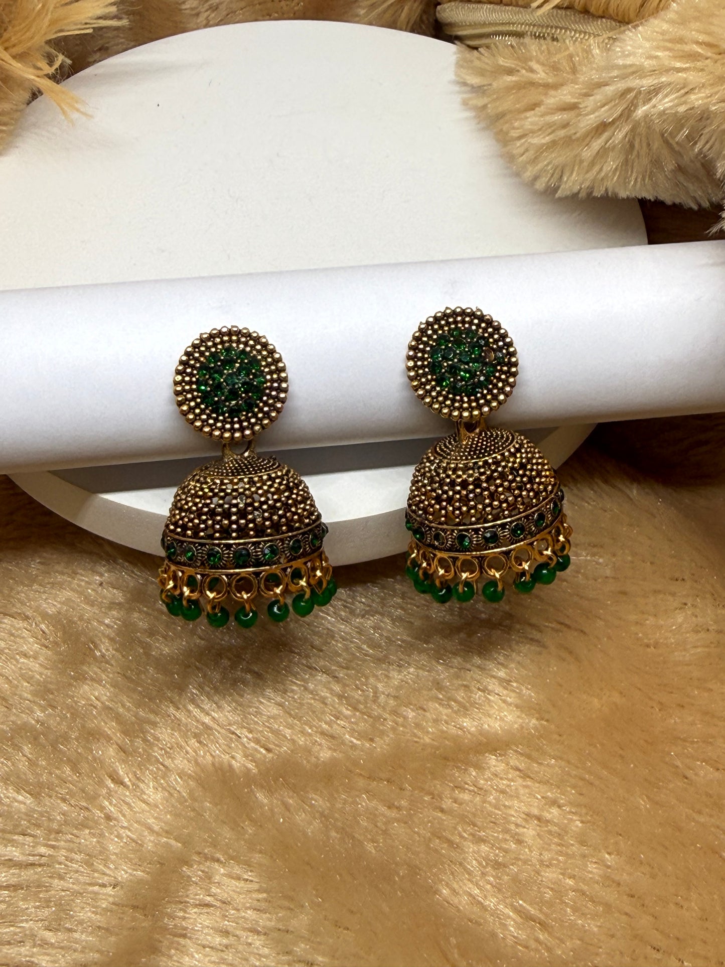 Regal Sparkle Dome Jhumkas