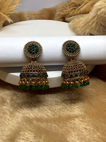 Regal Sparkle Dome Jhumkas