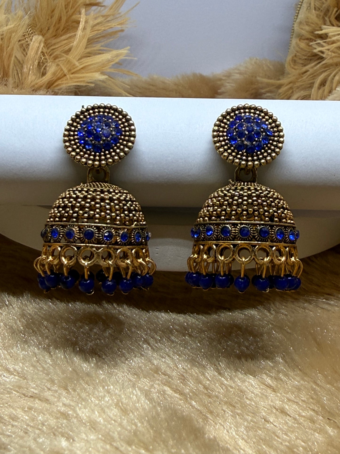 Regal Sparkle Dome Jhumkas