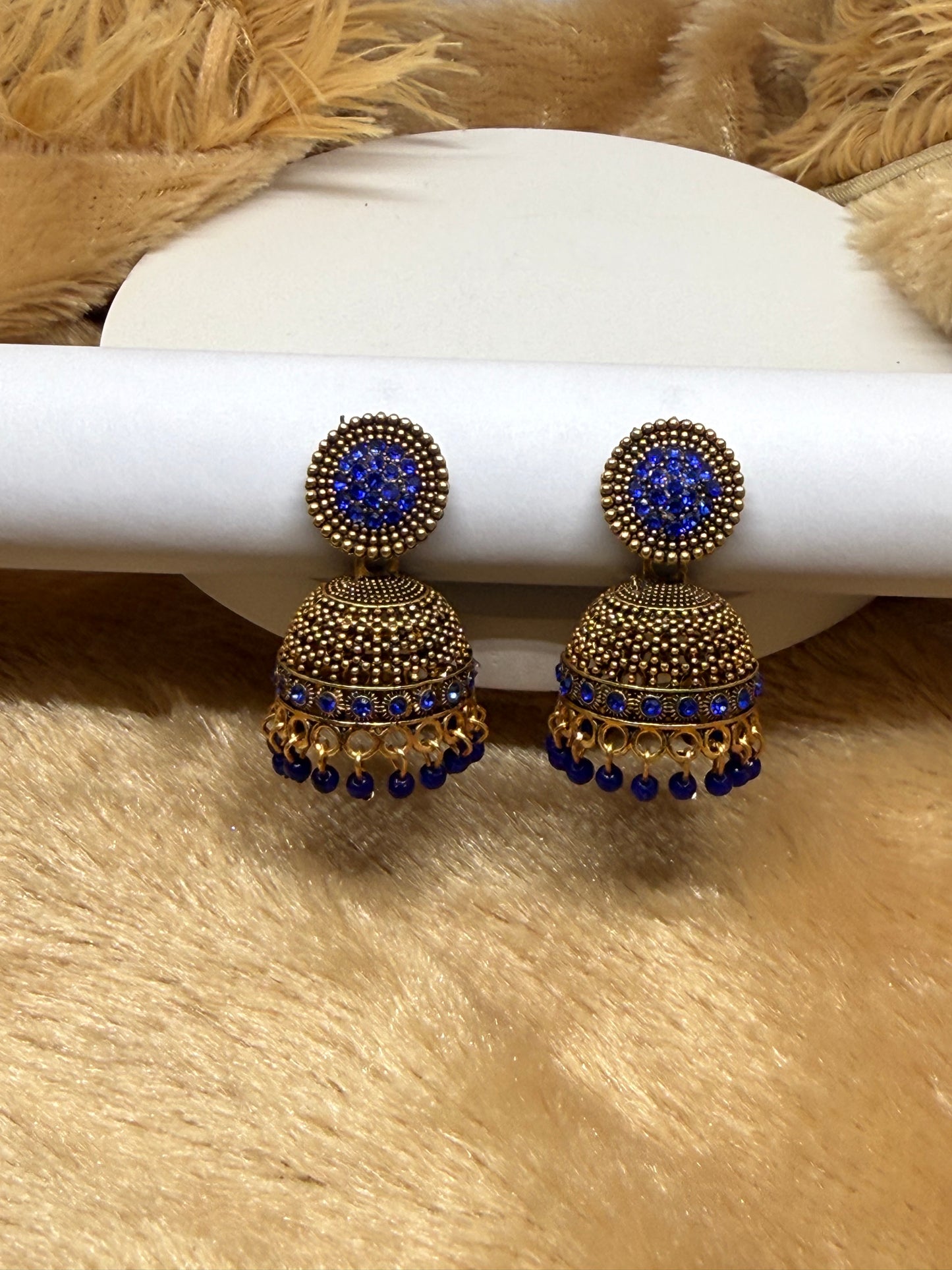 Regal Sparkle Dome Jhumkas