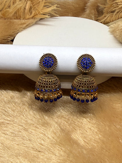 Regal Sparkle Dome Jhumkas