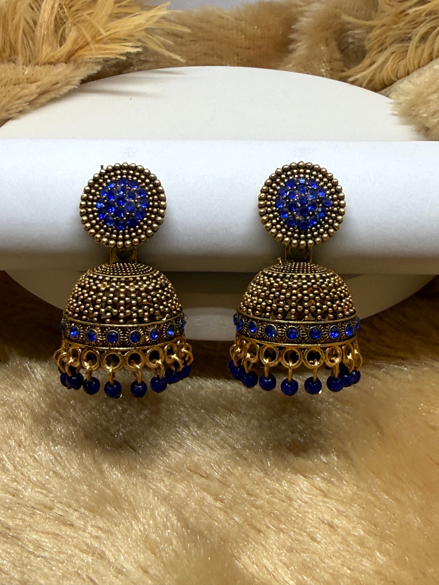 Regal Sparkle Dome Jhumkas
