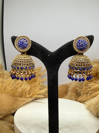 Regal Sparkle Dome Jhumkas