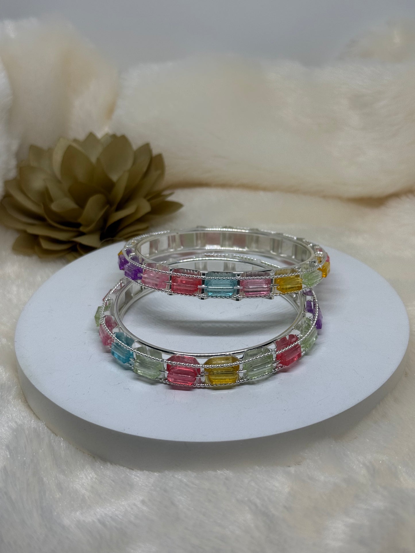 Pastel Prism Bangle Set