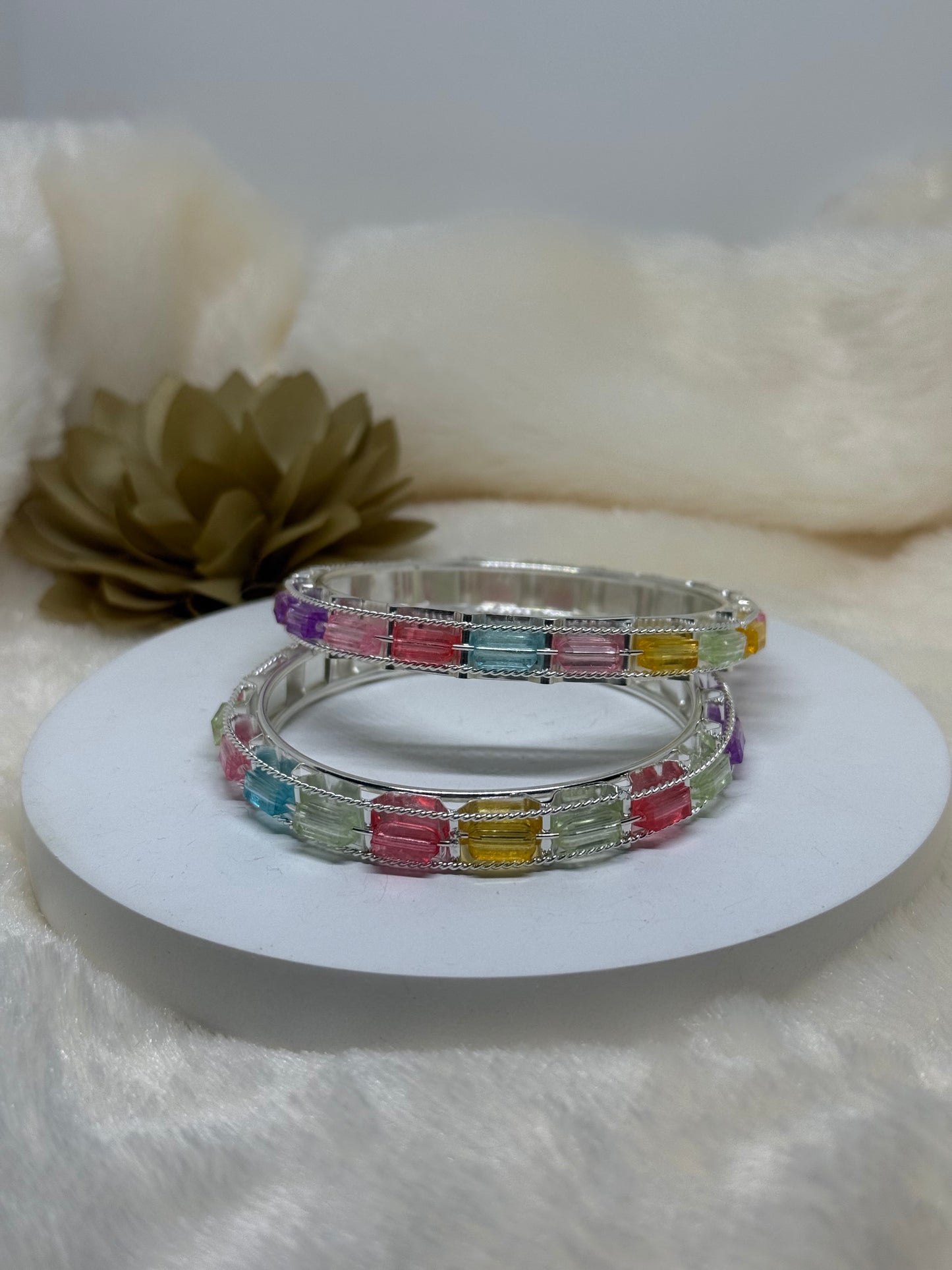 Pastel Prism Bangle Set