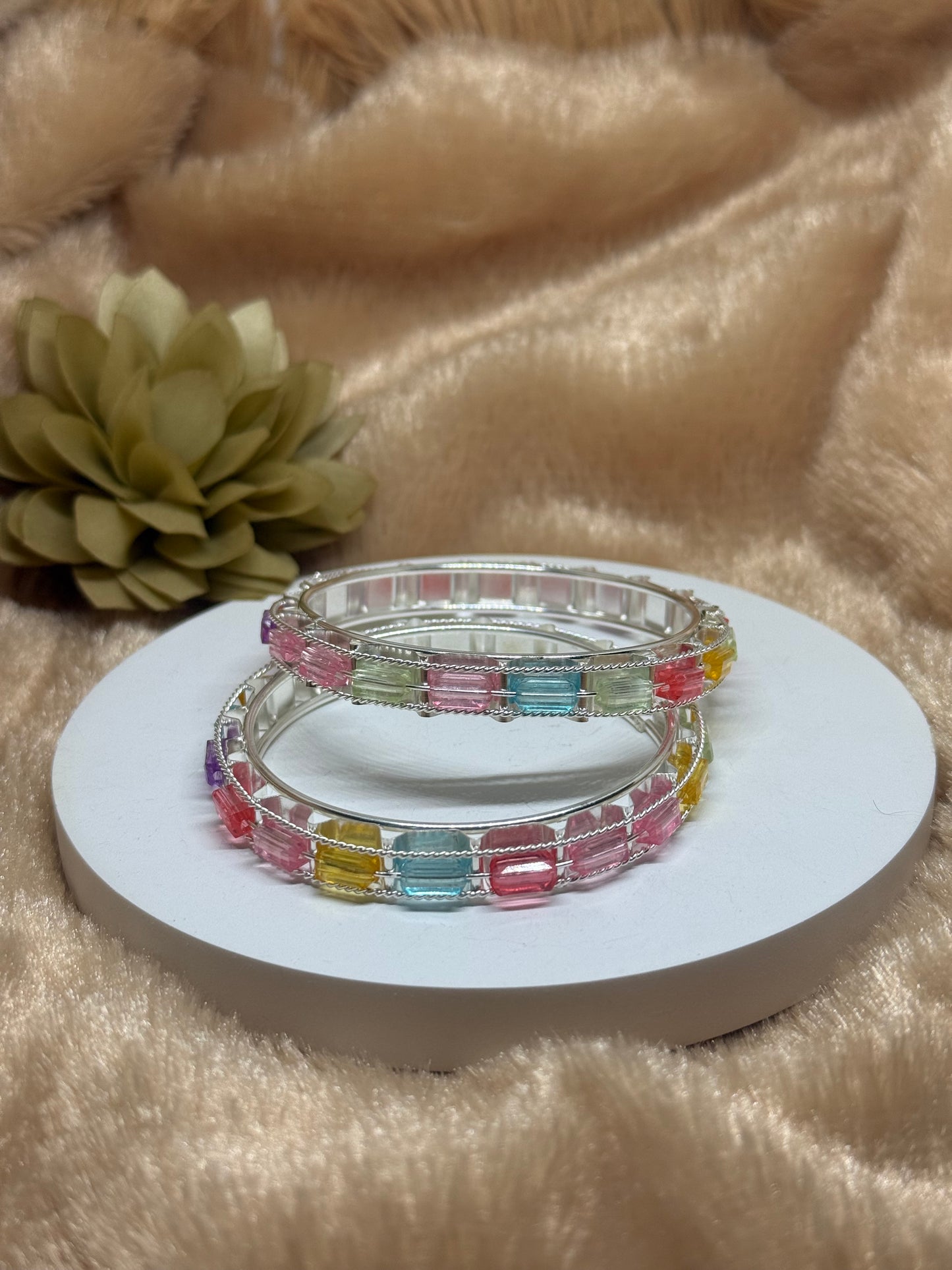 Pastel Prism Bangle Set