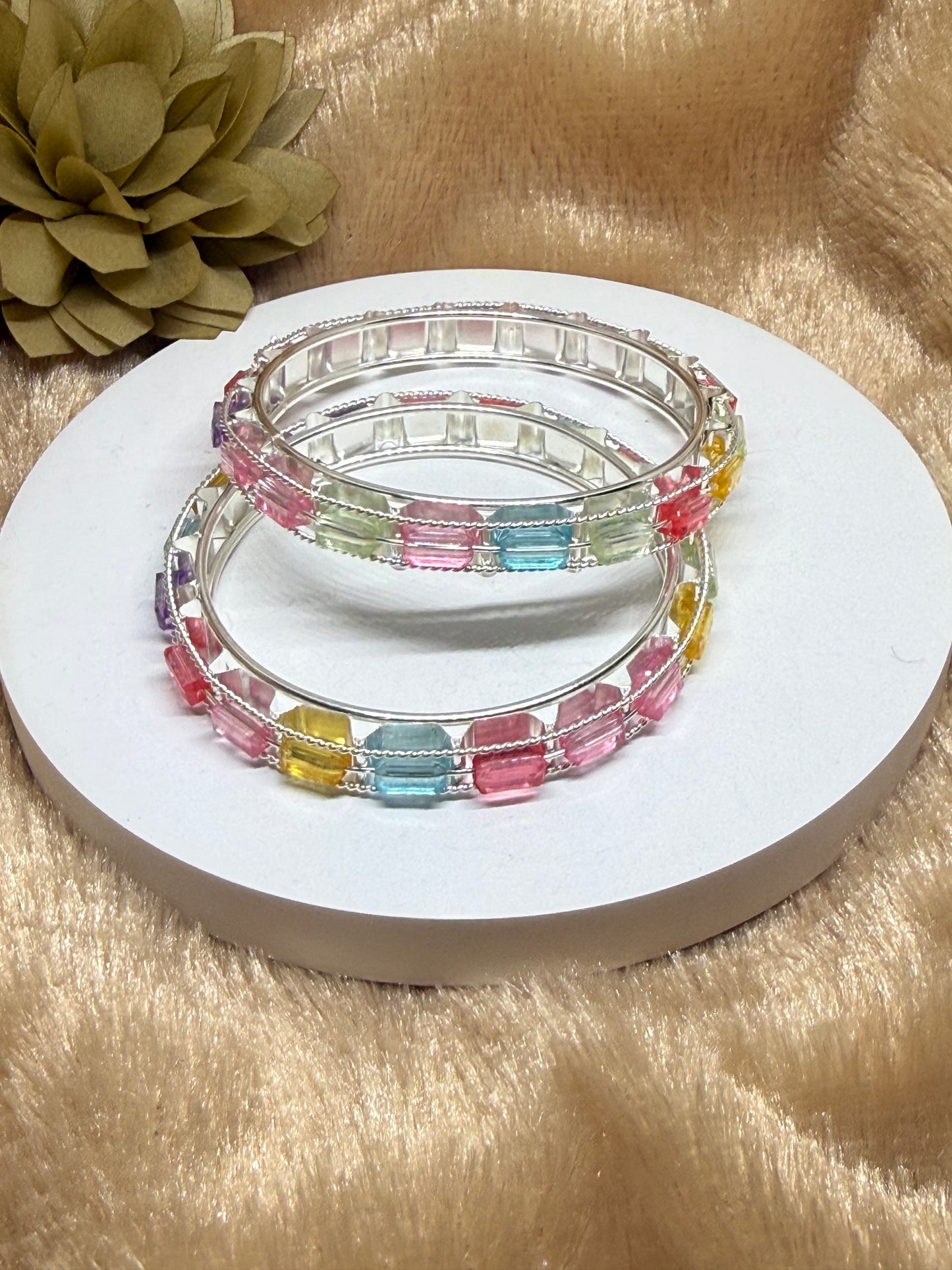 Pastel Prism Bangle Set
