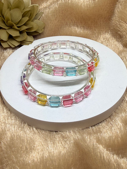 Pastel Prism Bangle Set