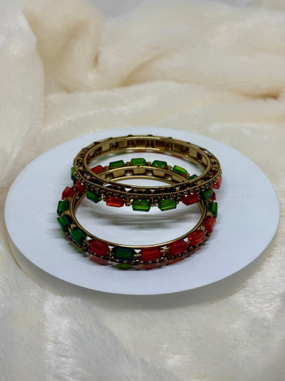Regal Duo Crystal Bangle Set