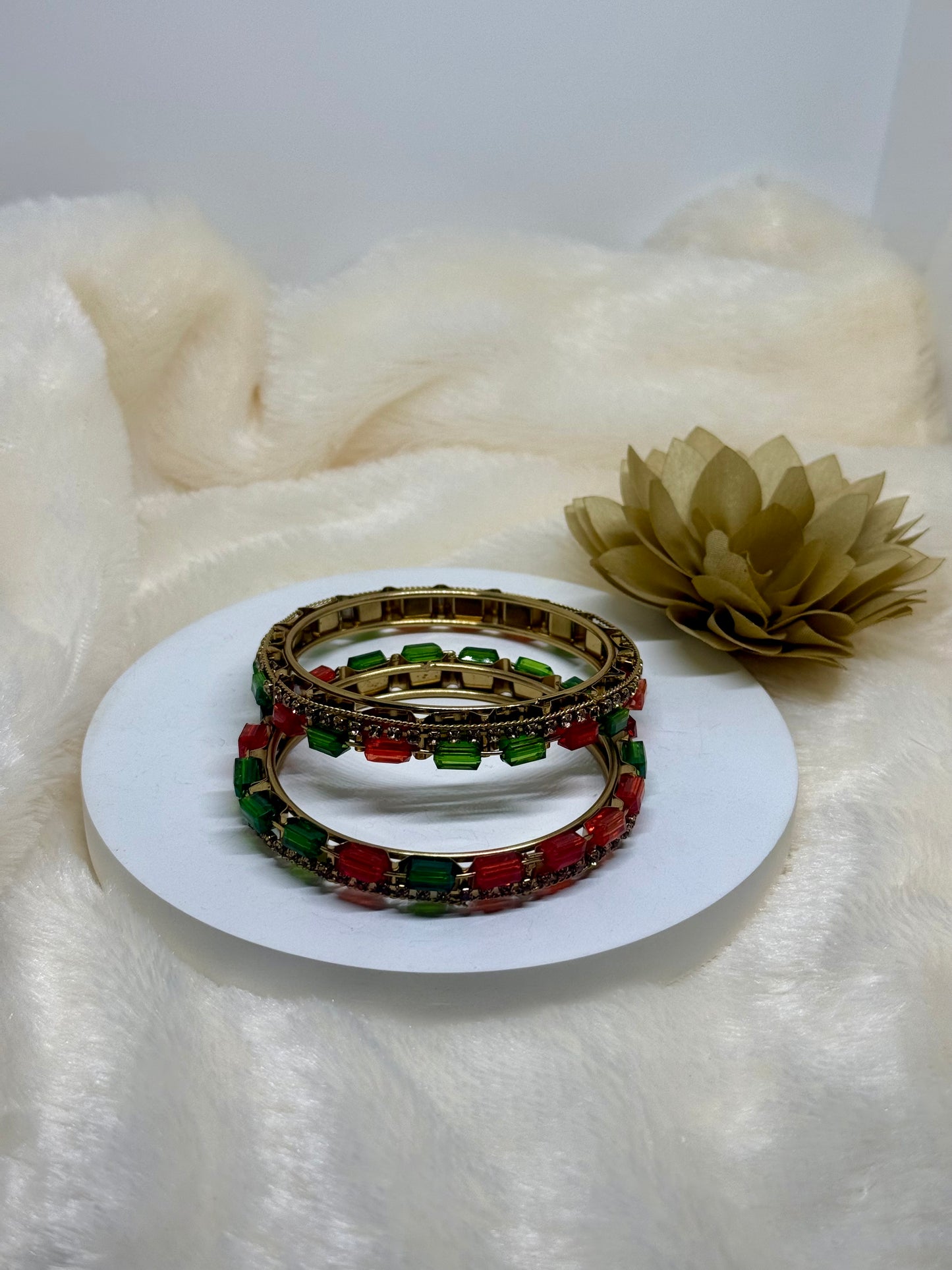 Regal Duo Crystal Bangle Set