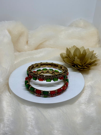 Regal Duo Crystal Bangle Set
