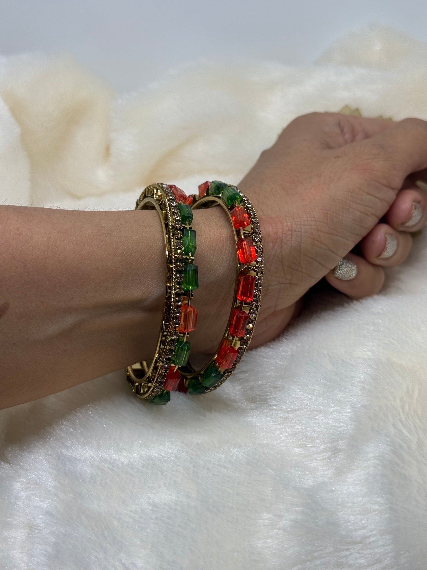 Regal Duo Crystal Bangle Set