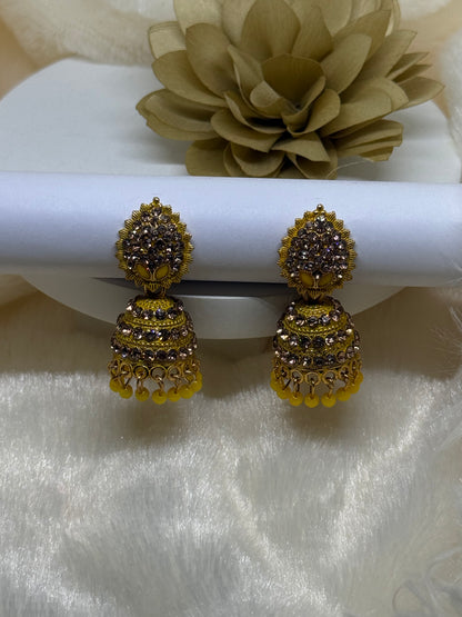 Aurora Sparkle Jhumka Earrings