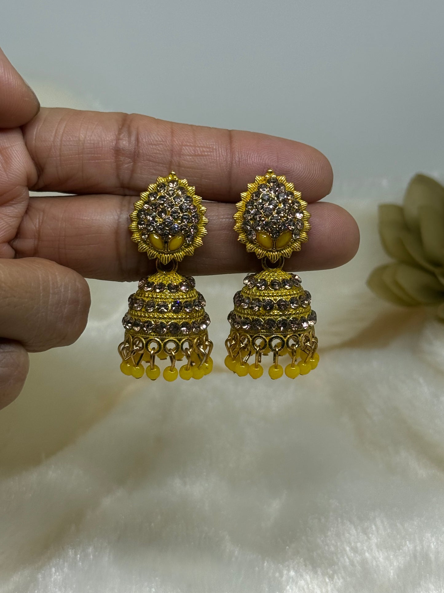 Aurora Sparkle Jhumka Earrings