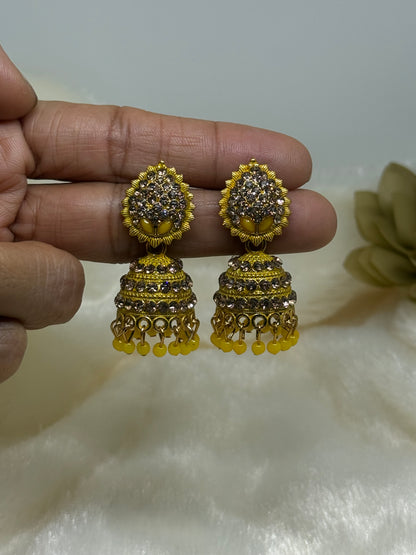 Aurora Sparkle Jhumka Earrings