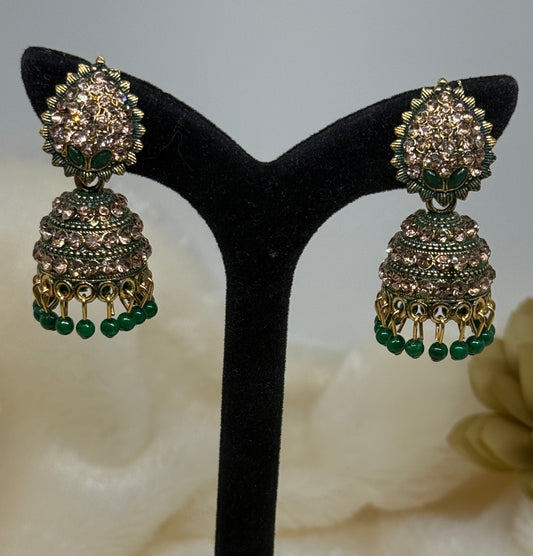 Aurora Sparkle Jhumka Earrings