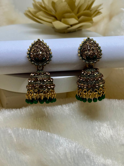 Aurora Sparkle Jhumka Earrings