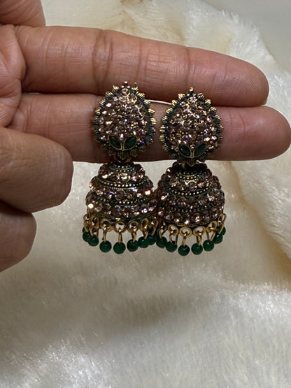 Aurora Sparkle Jhumka Earrings