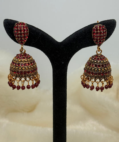 Royale Ruby Jhumka Earrings
