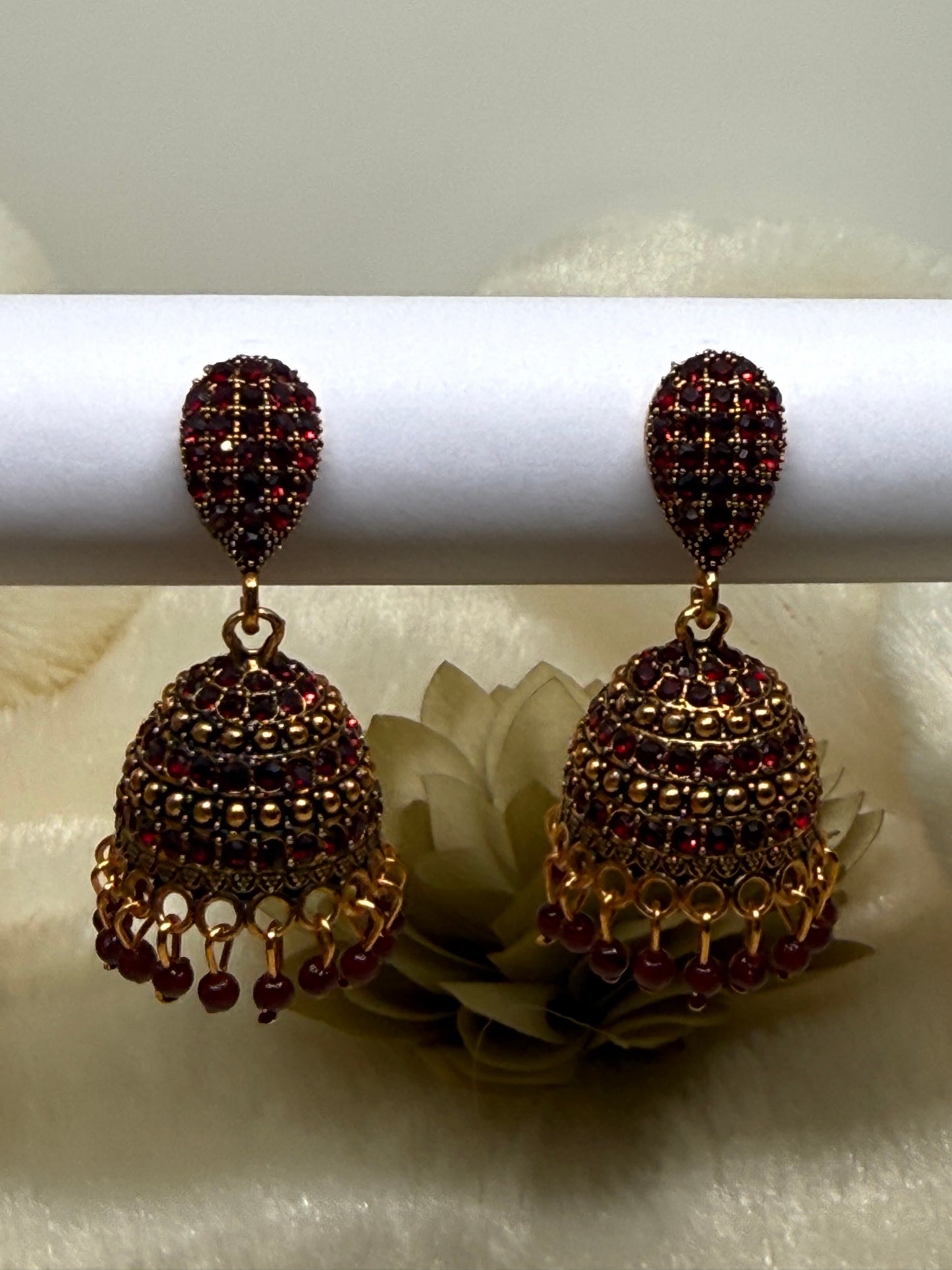 Royale Ruby Jhumka Earrings