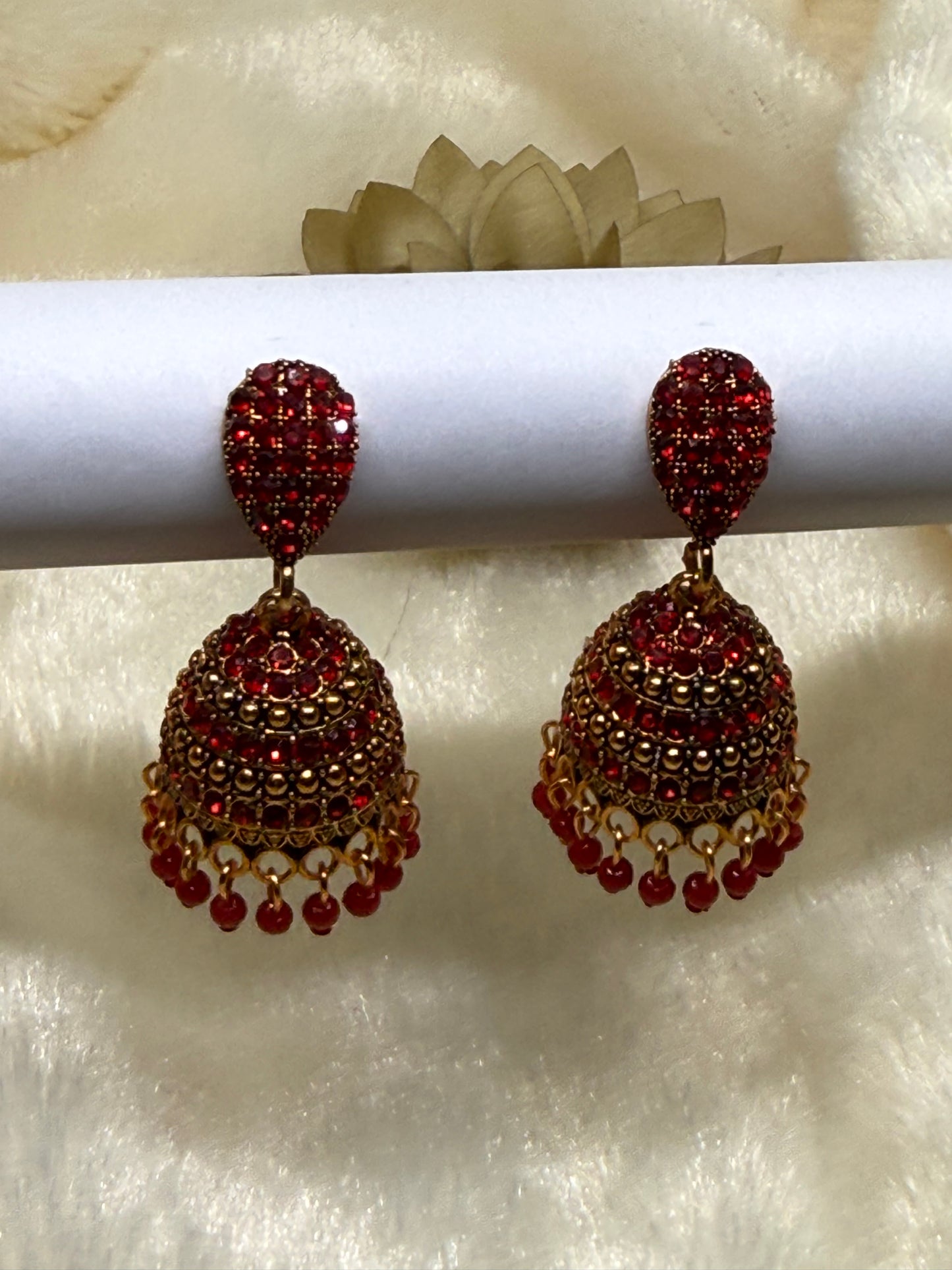 Royale Ruby Jhumka Earrings