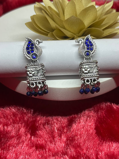 Mayura Antique Silver Earrings