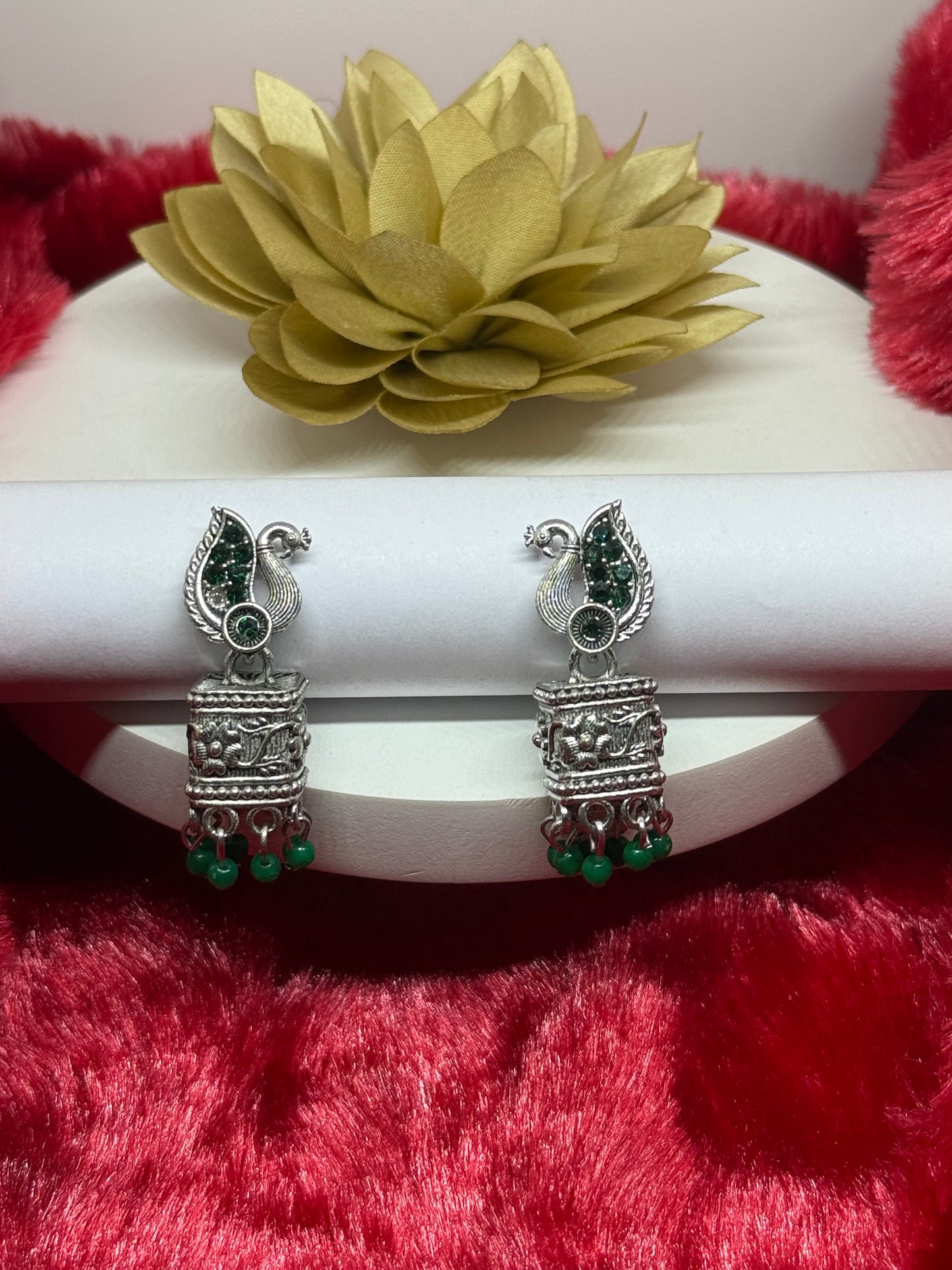Mayura Antique Silver Earrings