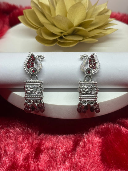 Mayura Antique Silver Earrings