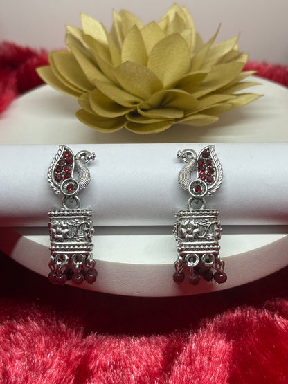 Mayura Antique Silver Earrings