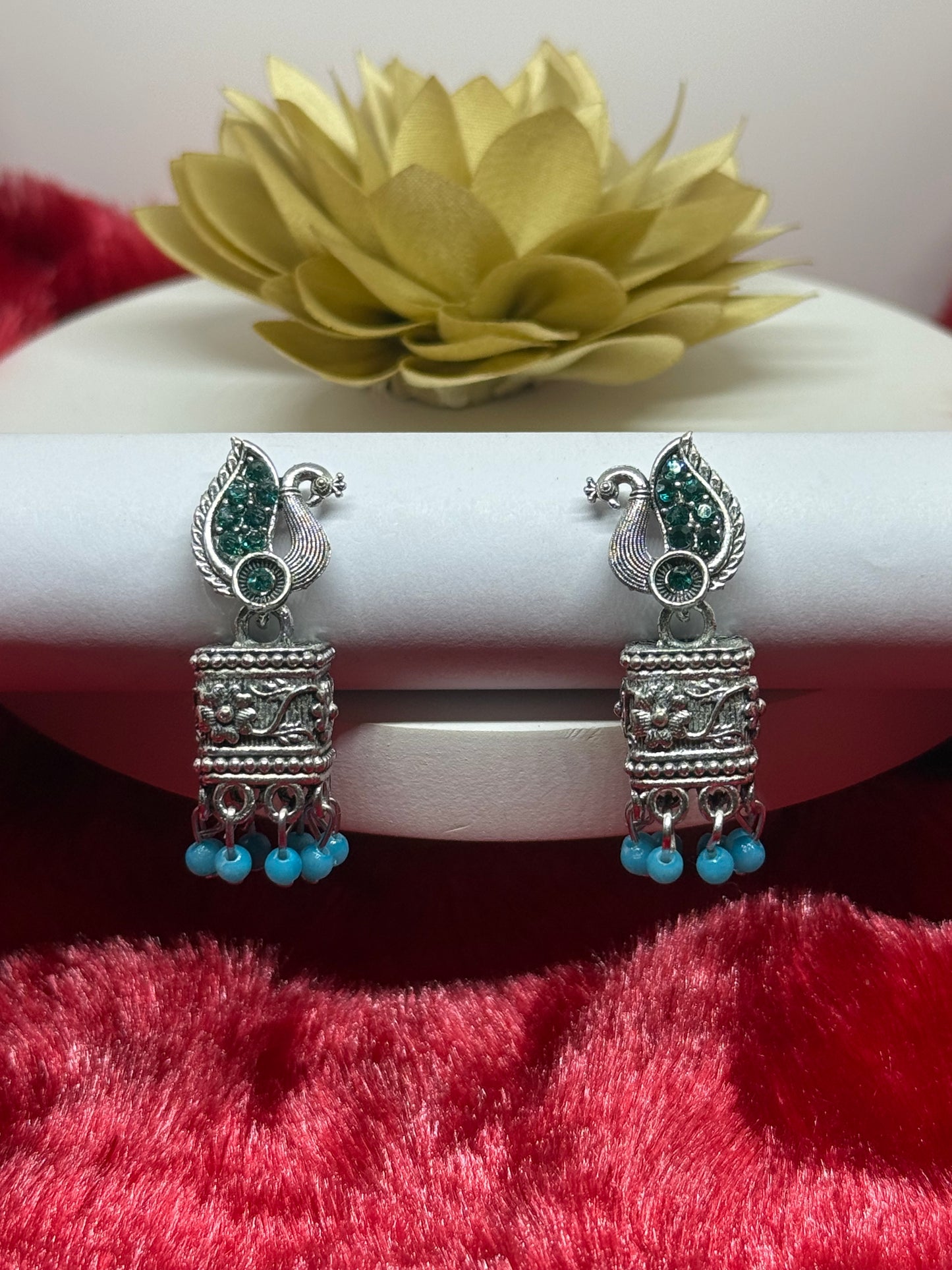 Mayura Antique Silver Earrings