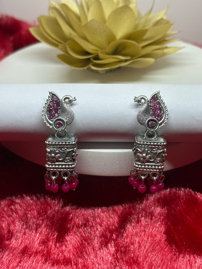 Mayura Antique Silver Earrings