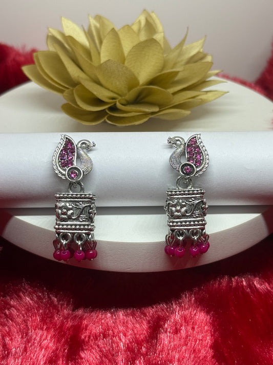 Mayura Antique Silver Earrings