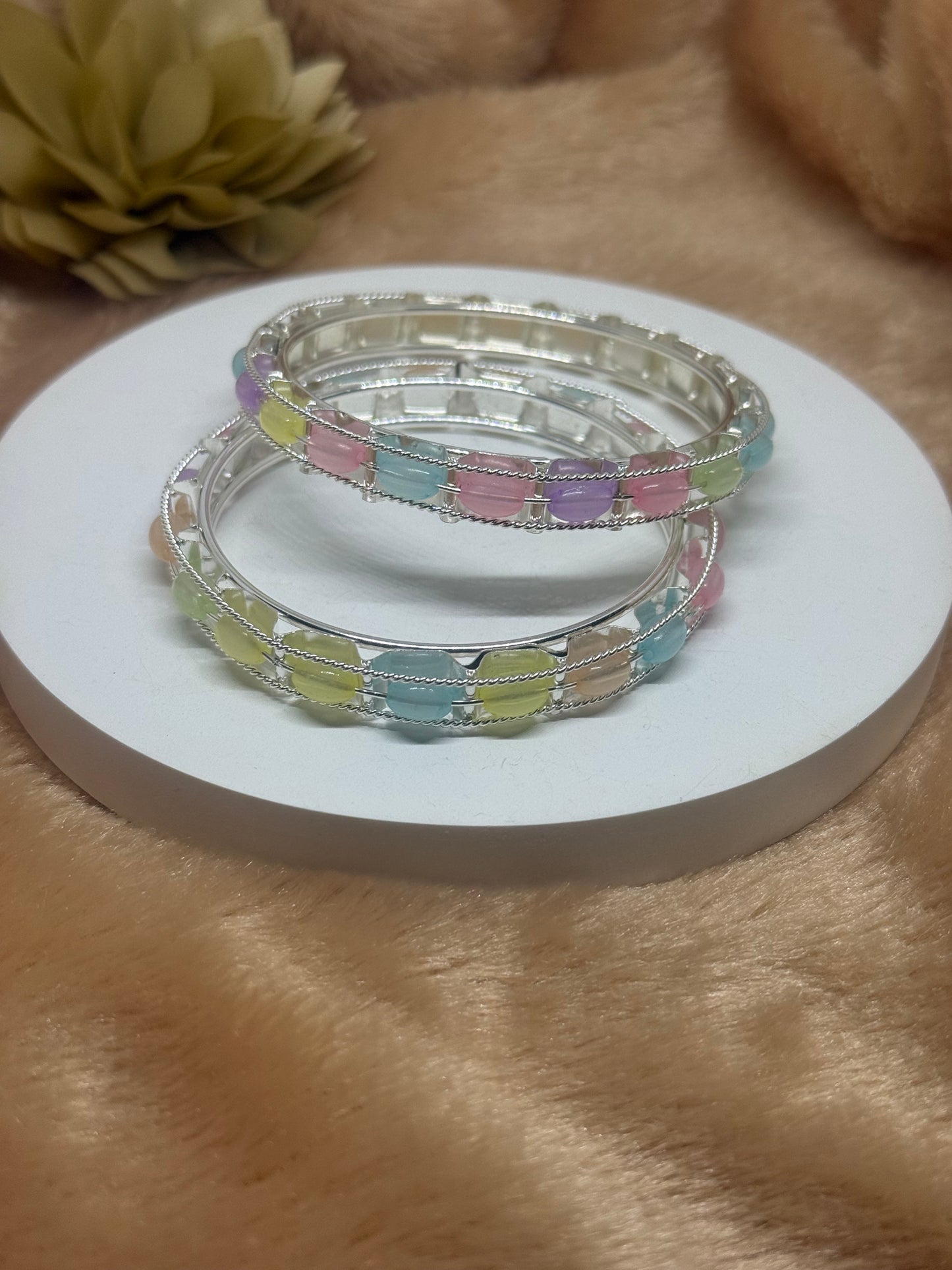 Pastel Prism Bangle Set