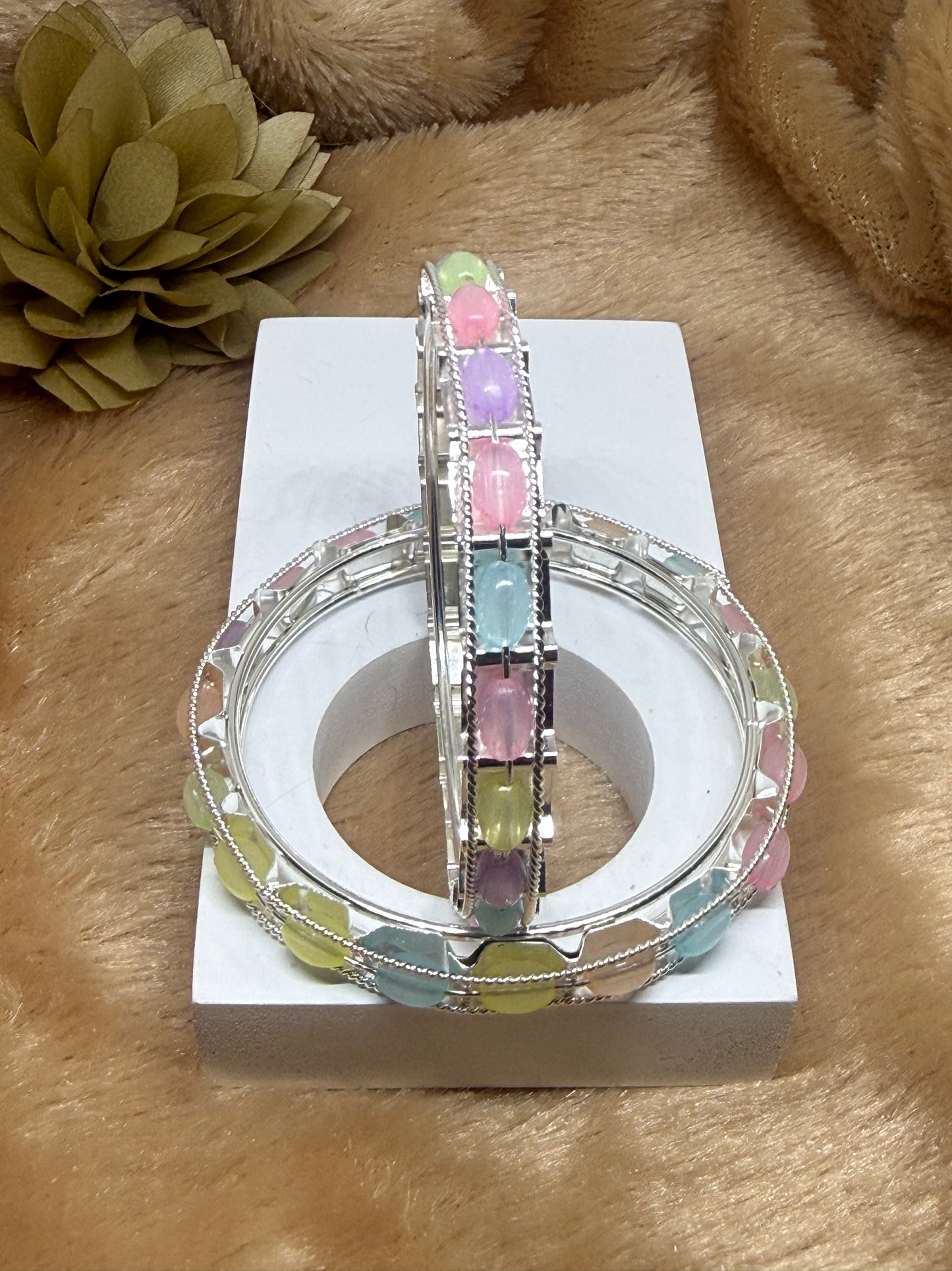 Pastel Prism Bangle Set