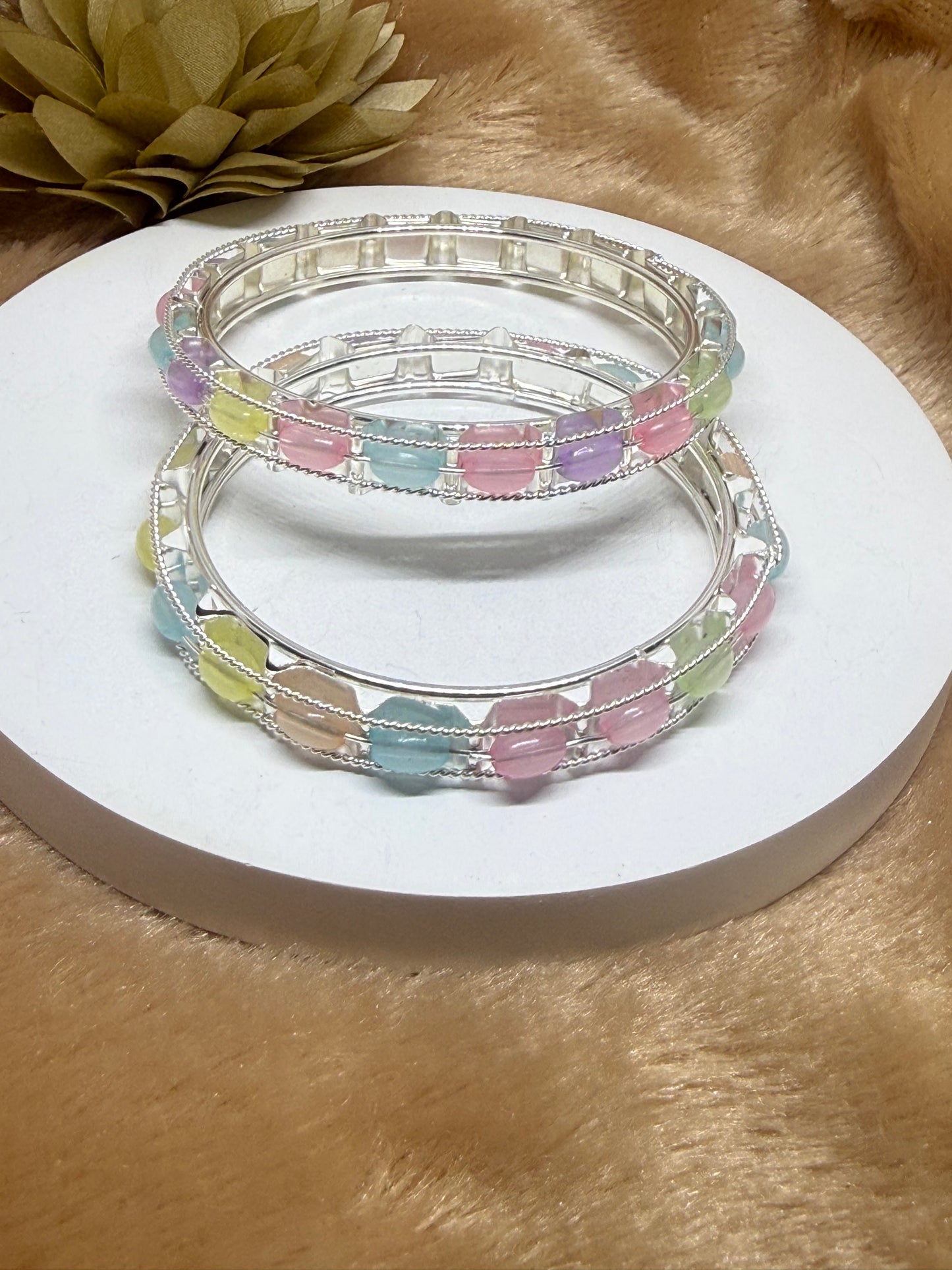 Pastel Prism Bangle Set