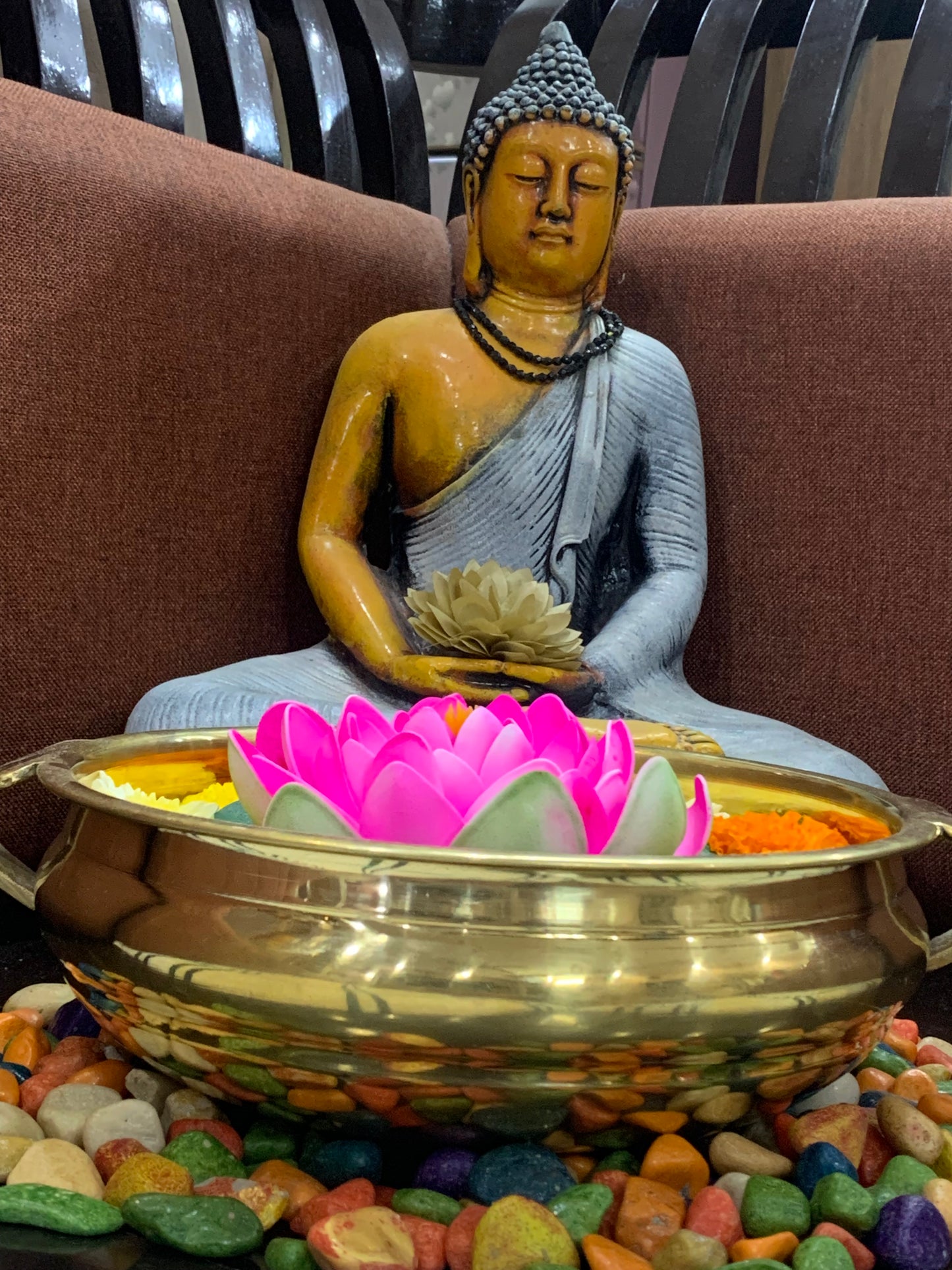 Brass Uruli with Handles — 25 cm