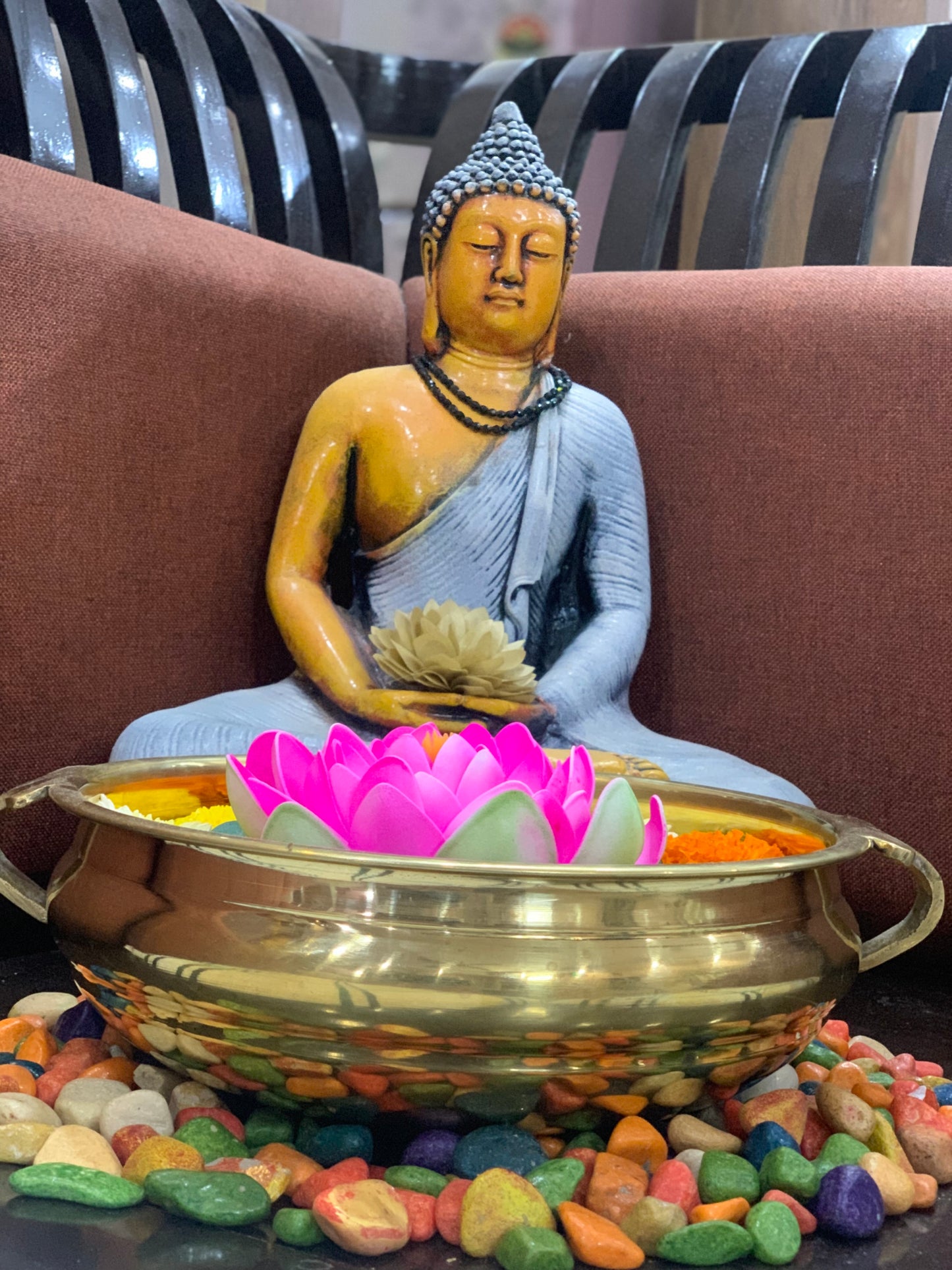 Brass Uruli with Handles – 35 cm