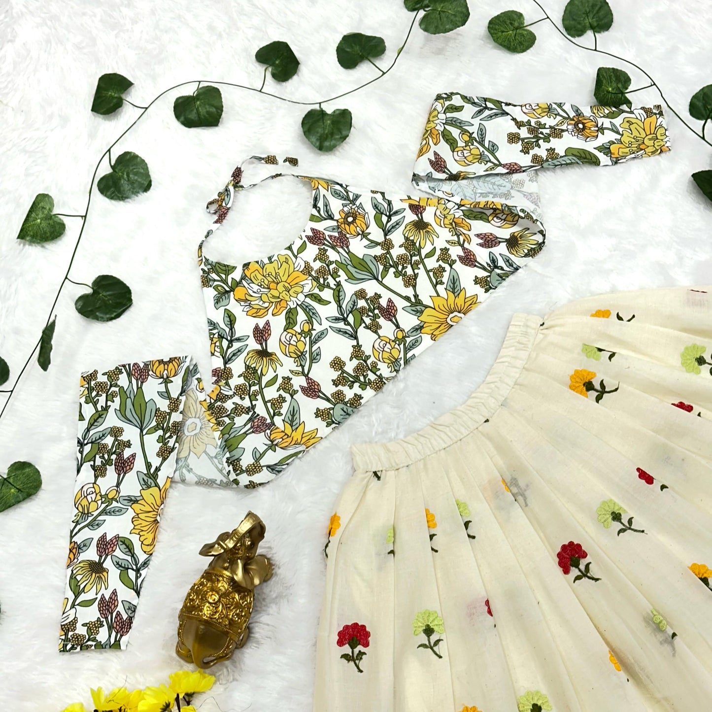 Festive Bloom Kids Lehenga Set