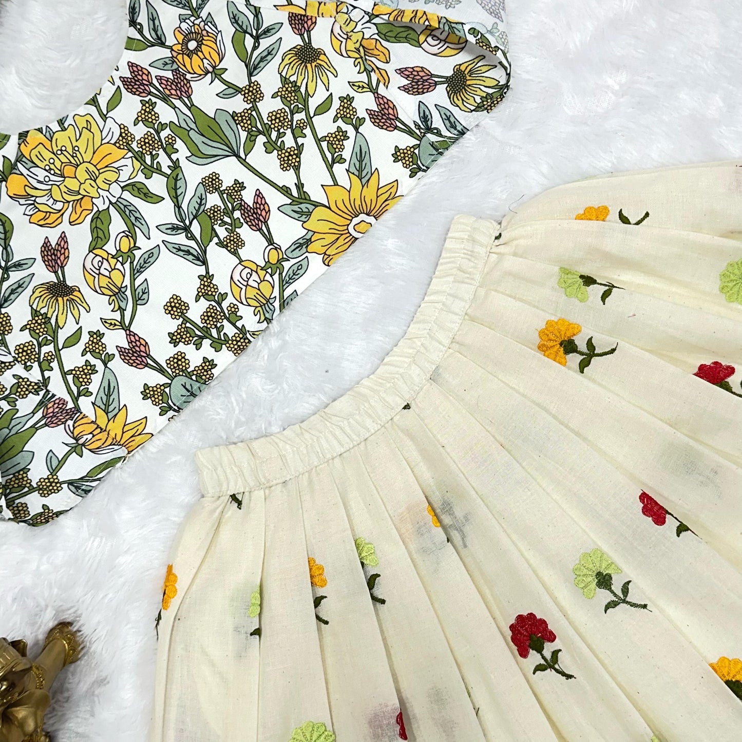 Festive Bloom Kids Lehenga Set