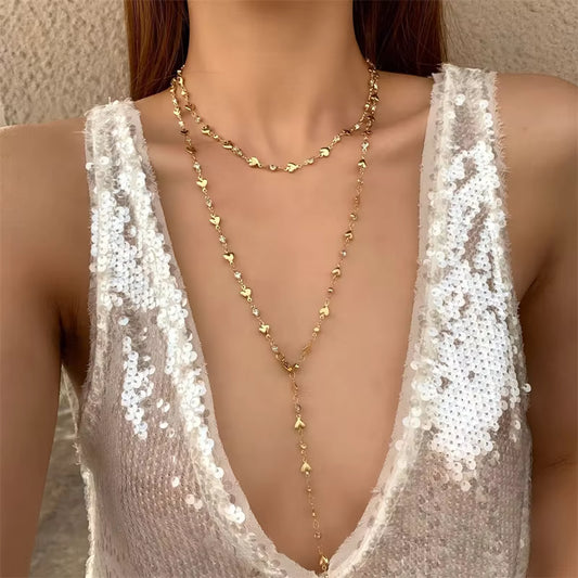 Bohemian Vintage Y-Shaped Long Chain Necklace