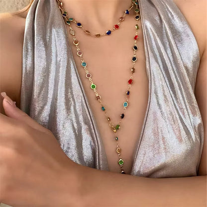 Bohemian Vintage Y-Shaped Long Chain Necklace