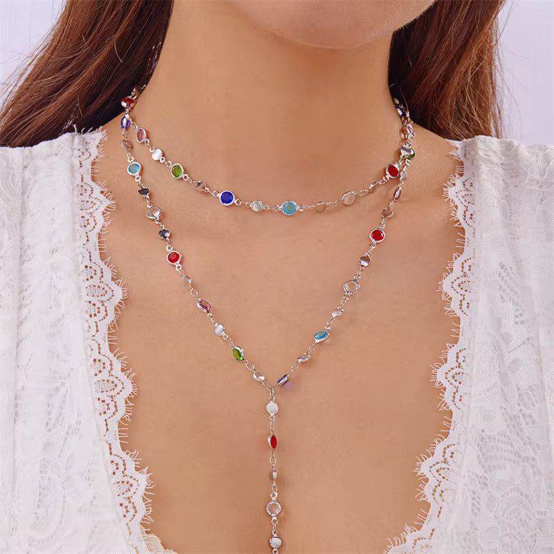 Bohemian Vintage Y-Shaped Long Chain Necklace