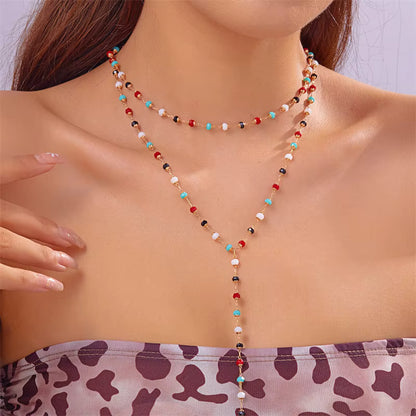 Bohemian Vintage Y-Shaped Long Chain Necklace