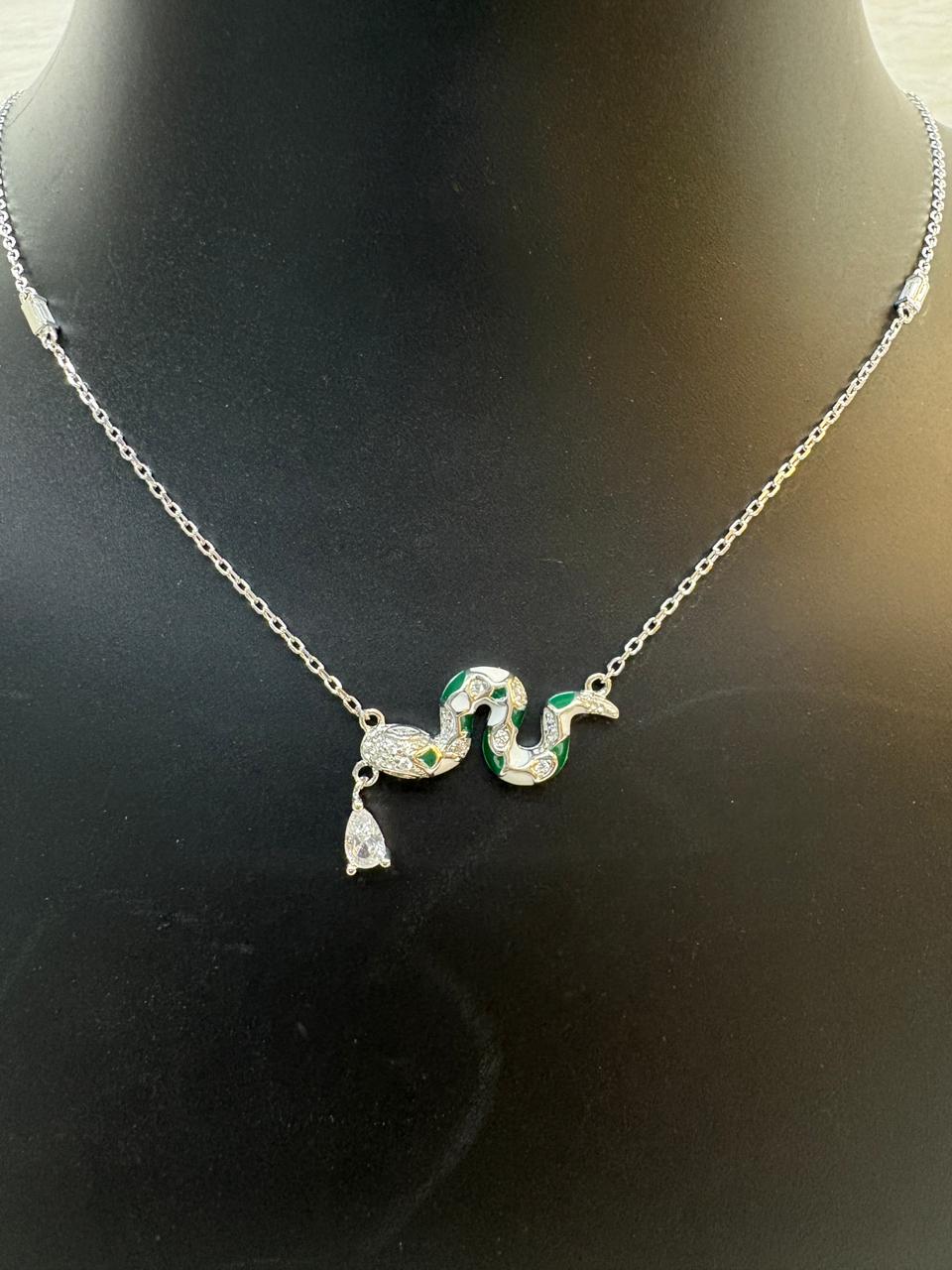 Serpentine Elegance Pendant Necklace
