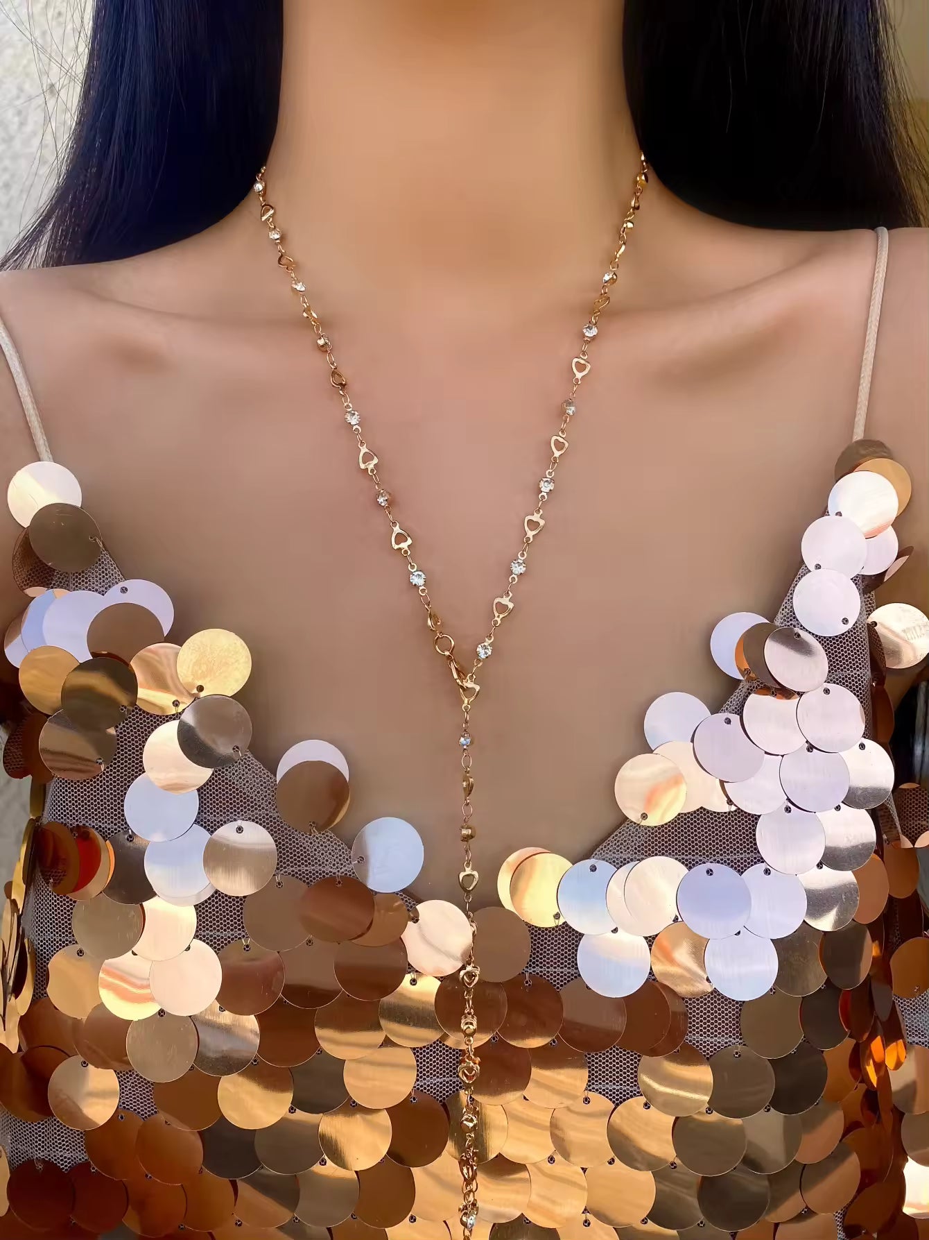 Bohemian Vintage Y-Shaped Long Chain Necklace
