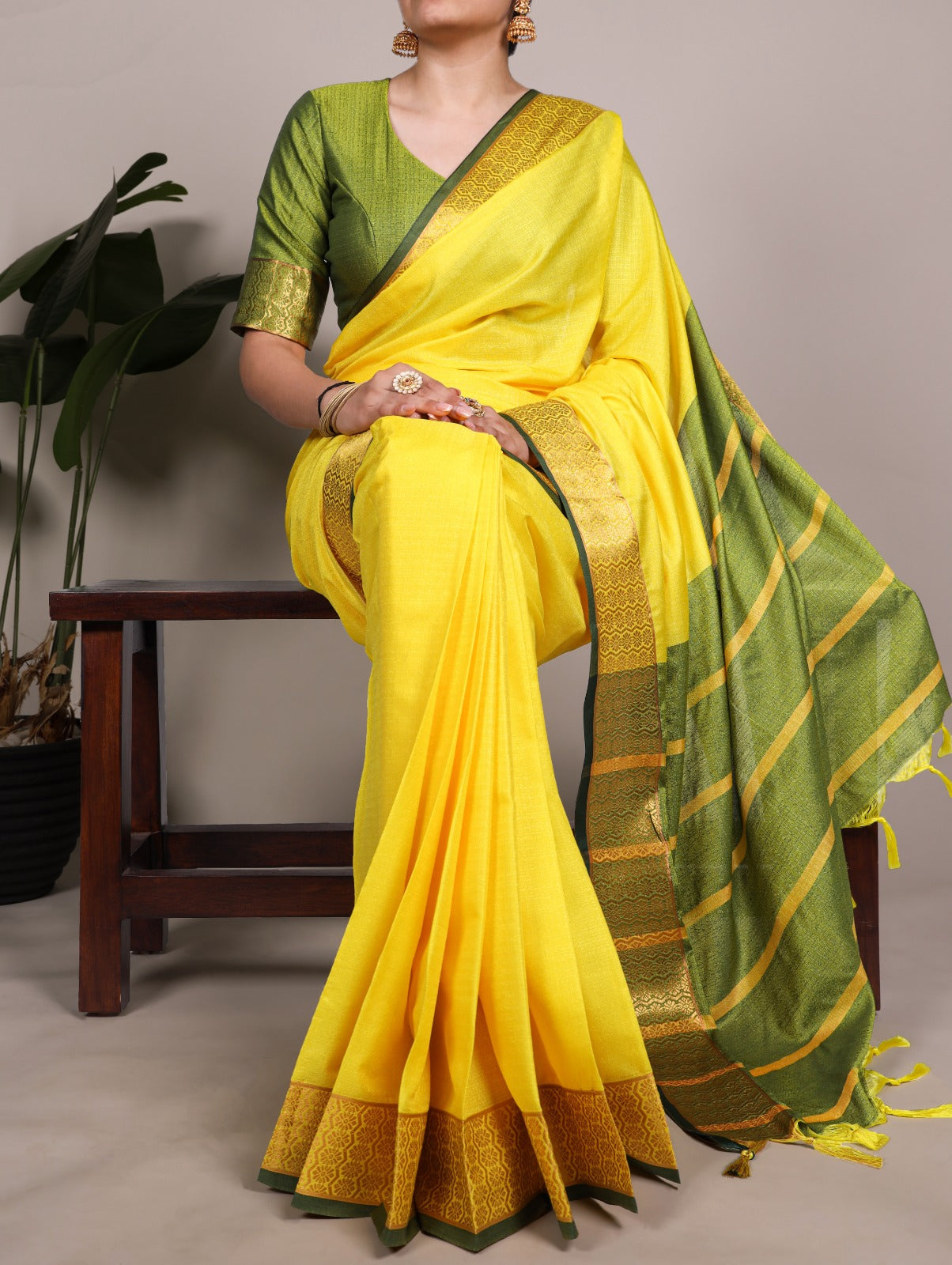 Zari Weave Poly Cotton Saree Collection