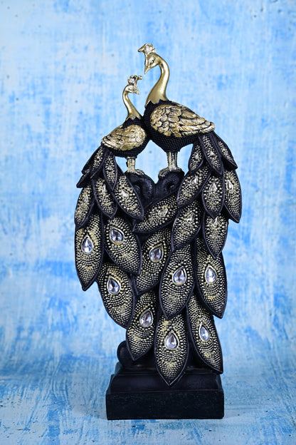 Royal Bond – Embellished Peacock Pair (28 cm)