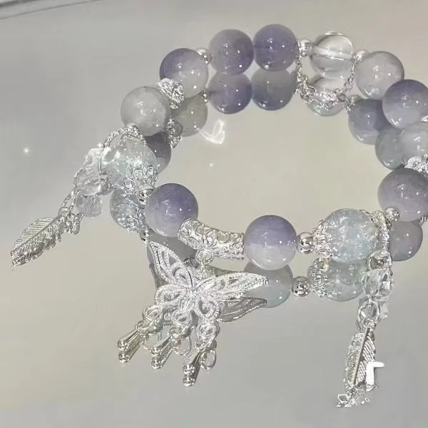 Fantasy Popcorn Cracked Crystal Beads Bracelet