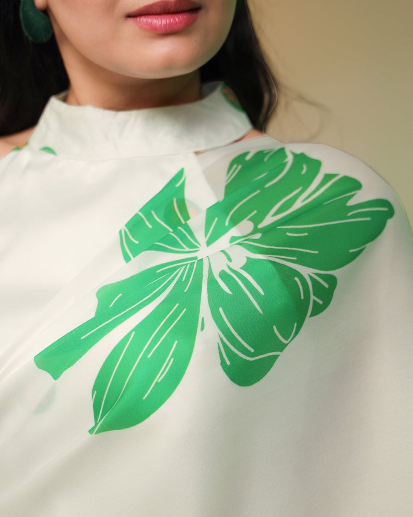 Tricolour-Inspired Soft Printed Saree with Blouse Piece